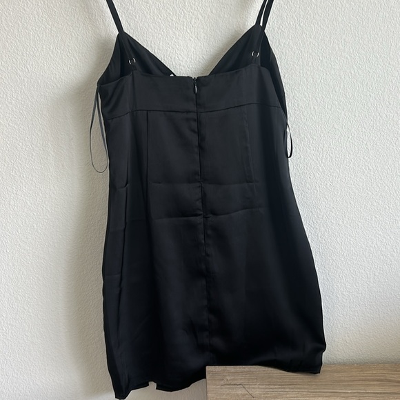 Silky Black Mini Dress - Picture 3 of 6